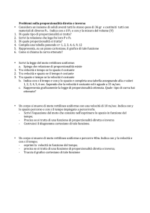 Problemi sulla proporzionalità diretta e inversa e leggi della
