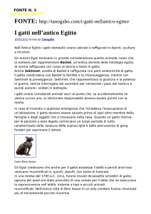 I gatti nell`antico Egitto