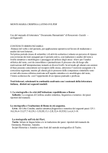 PROGRAMMAZIONE E PROGRAMMA di LATINO