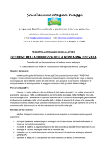 Progetto alternanza scuola lavoro nivologia