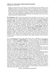 Adorno e la “teoria critica” della Scuola di Francoforte