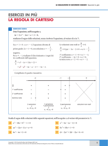 La regola di Cartesio - Zanichelli online per la scuola