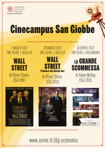wall Street wall Street la GraNDe SCOMMeSSa