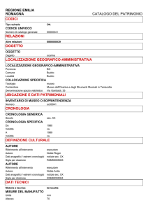 regione emilia romagna catalogo del patrimonio codici relazioni