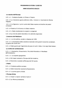 UD nl : II sistema feudale, la Chiesa e l`impero. UD n.2 La