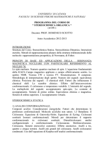 Programma - Dipartimento di Scienze Chimiche