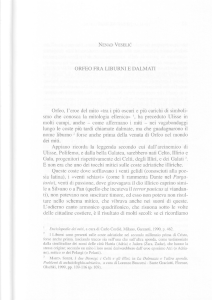 ORFEO FRA LIBURNI E DALMATI