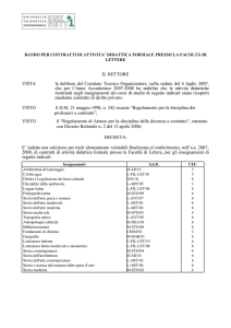 Facoltà di Lettere