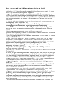 Breve excursus sulle leggi dell`integrazione scolastica dei disabili