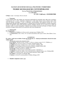 teorie sociologiche contemporanee