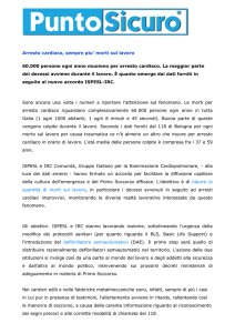 Arresto cardiaco, sempre piu` morti sul lavoro 60.000 persone ogni