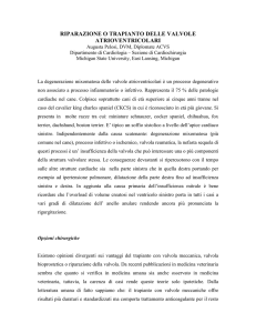 riparazione o trapianto delle valvole atrioventricolari