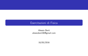 Esercitazioni di Fisica