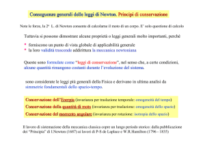 Conseguenze generali delle leggi di Newton. Principi di