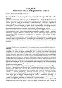 PAS_A074: Zootecnia e scienza della produzione animale