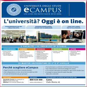 L`università? Oggi è on line.