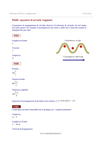 Onde: equazione di un`onda viaggiante