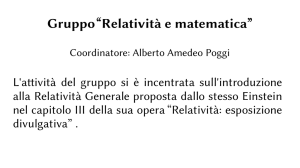 Gruppo “Relatività e matematica”