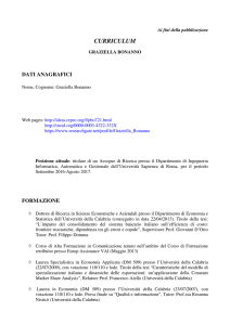 curriculum - Dipartimento di Informatica e Sistemistica