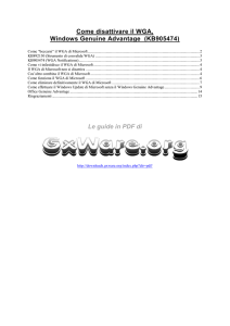 Come disattivare WGA - Hub gfsolone.Com