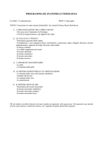 programma di anatomia e fisiologia