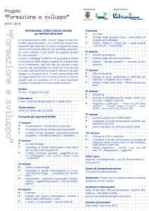 Programma corso Inglese di base
