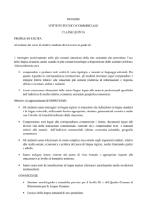 INGLESE ISTITUTO TECNICO COMMERCIALE CLASSE QUINTA