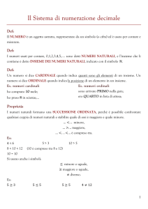 Il Sistema di numerazione decimale