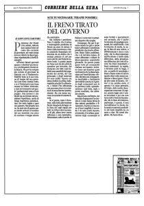il freno tirato del governo - Federazione Trentina della Cooperazione