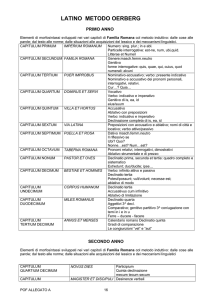 PROGRAMMAZIONE METODO “OERBERG” – PRIMO ANNO