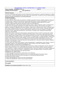 Insegnamento: OTTICA GEOMETRICA E LABORATORIO