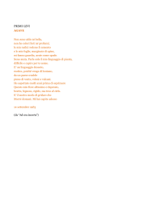 PRIMO LEVI, AGAVE