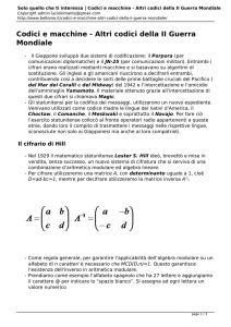 Codici e macchine - Altri codici della II Guerra Mondiale
