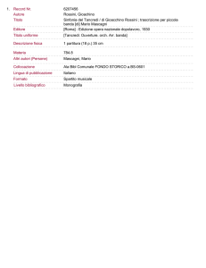 6207456 1. Record Nr. Titolo Sinfonia del Tancredi / di Gioacchino