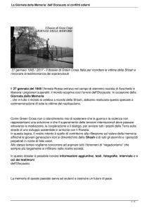 La Giornata della Memoria: dall`Olocausto ai