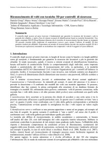 Riconoscimento di volti con tecniche 3D per controlli di - imati-cnr