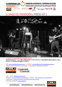 il vaso di pandora | press kit