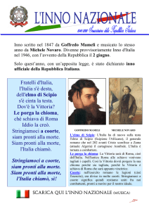 Fratelli d`Italia, l`Italia s`è desta, dell`elmo di Scipio s`è cinta la testa