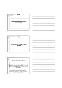 Esercitazione sul contratto collettivo di lavoro