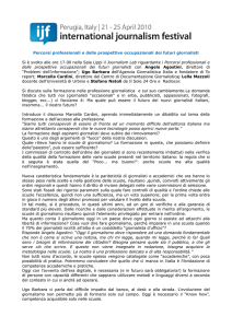 Percorsi professionali e delle prospettive occupazionali dei futuri