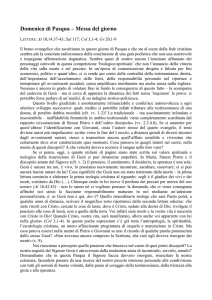 Domenica di Pasqua – Messa del giorno