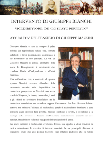 attualita` del pensiero di giuseppe mazzini