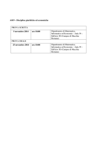 A019 – Discipline giuridiche ed economiche PROVA SCRITTA 5