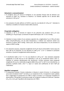 1. Si sciolgono 10.3 g di cloruro di idrogeno in una quantità d`acqua