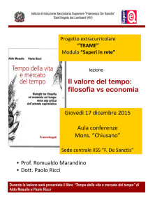 Il valore del tempo: filosofia vs economia