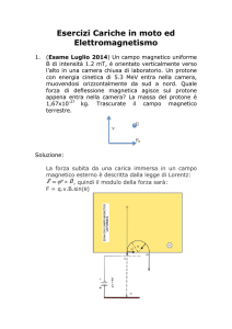 Esercizi Cariche Elettromagn Esercizi Cariche in moto ed