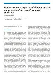 Interessamento degli spazi linfovascolari