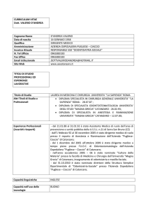 CURRICULUM VITAE Dott. VALERIO D - Pugliese