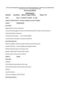 Docente Lucia Mura Materia Lingua Tedesca Classe 1°A