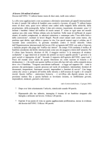 Al lavoro 246 milioni di minori Dossier dell`ONU: 73 milioni hanno